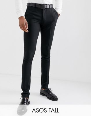 Черные супероблегающие строгие брюки Tall