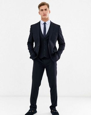 skinny suit in twill windowpane