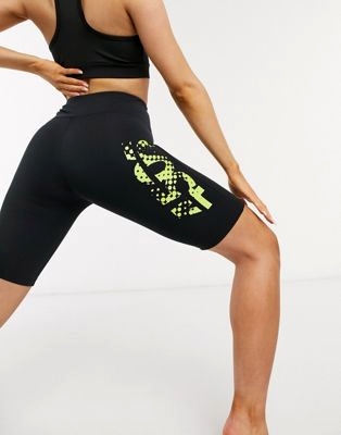 Леггинсы-шорты для йоги с логотипом