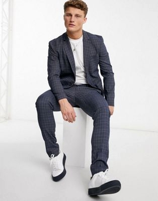 skinny suit in  grey