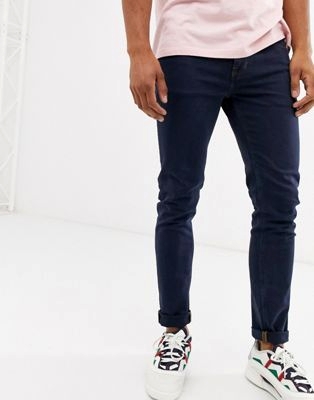 Темно-синие облегающие джинсы 9023092