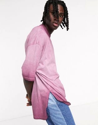Бежевая oversize-футболка с круглым вырезом