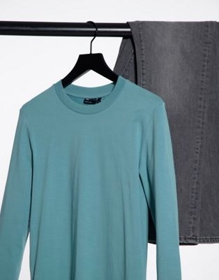 Бежевая трикотажная oversized-рубашка с рукавами до локтя