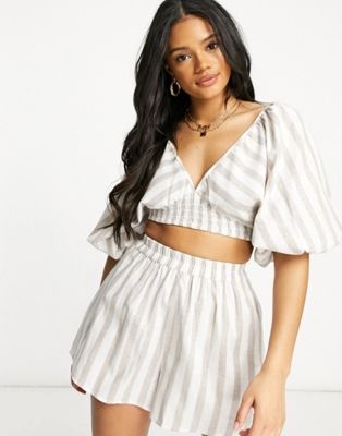 volume sleeve beach co ord  