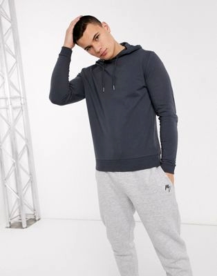 Фиолетовый свитшот в стиле oversized с многослойным нижним краем