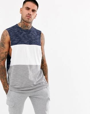 Голубая oversized-футболка из пике