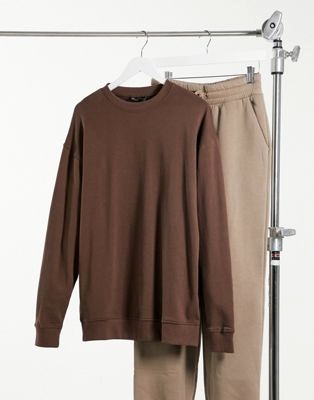 Коричневый свитшот в стиле oversized  Котельники
