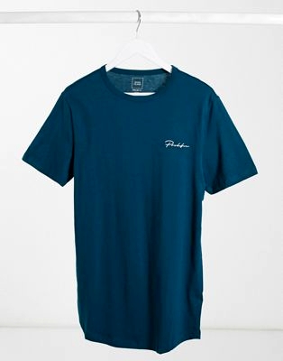 Меланжевая oversized-футболка темно-серого цвета с надписью Plus