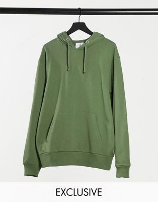 Набор из 2 толстовок в стиле oversized зеленого и коричневого цвета
