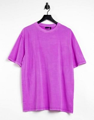 Oversized-футболка неонового фиолетового цвета