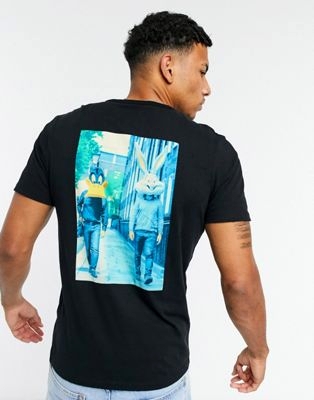 Oversized-футболка с V-образным вырезом, логотипом Day Social и вставками на рукавах