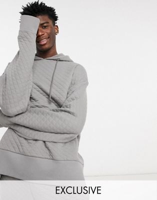 Плюшевый oversized-свитшот с короткой молнией и накладным логотипом 