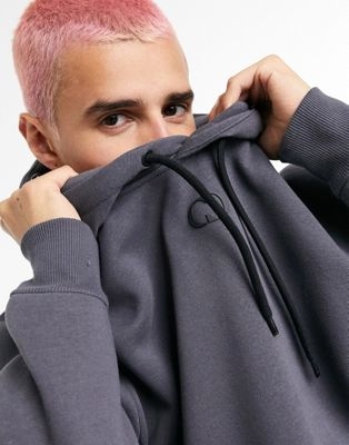 Серый oversize-свитшот Plus