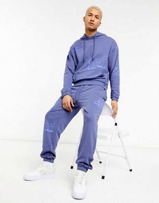 co-ord oversized tracksuit in washed green